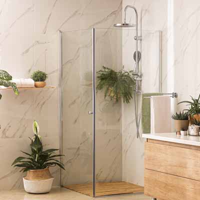 Enclosed glass shower